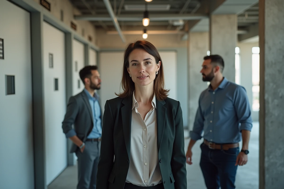 Femme gestionnaire supervisant l