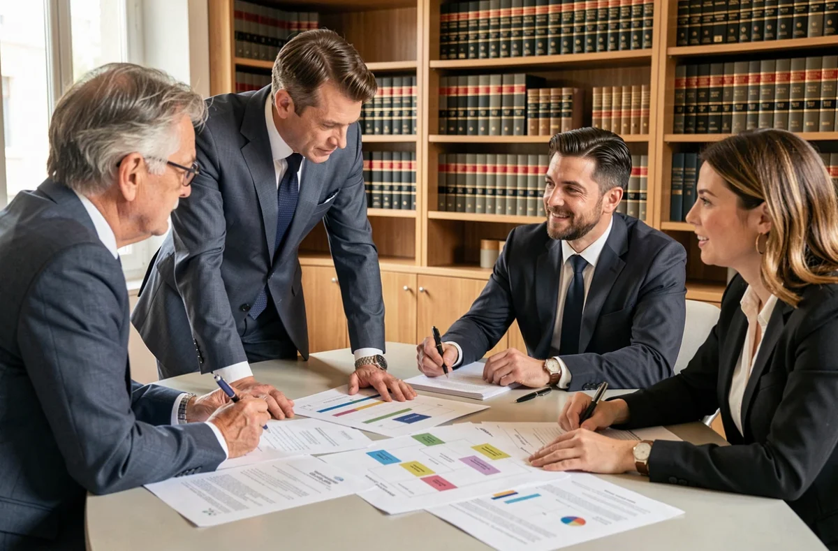 Avocat en droit social et restructurations d'entreprise lors d'une réunion au bureau de Marseille