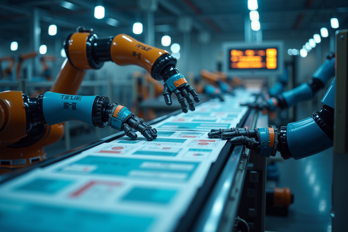 Robot automatisant le tri de materials marketing numériques